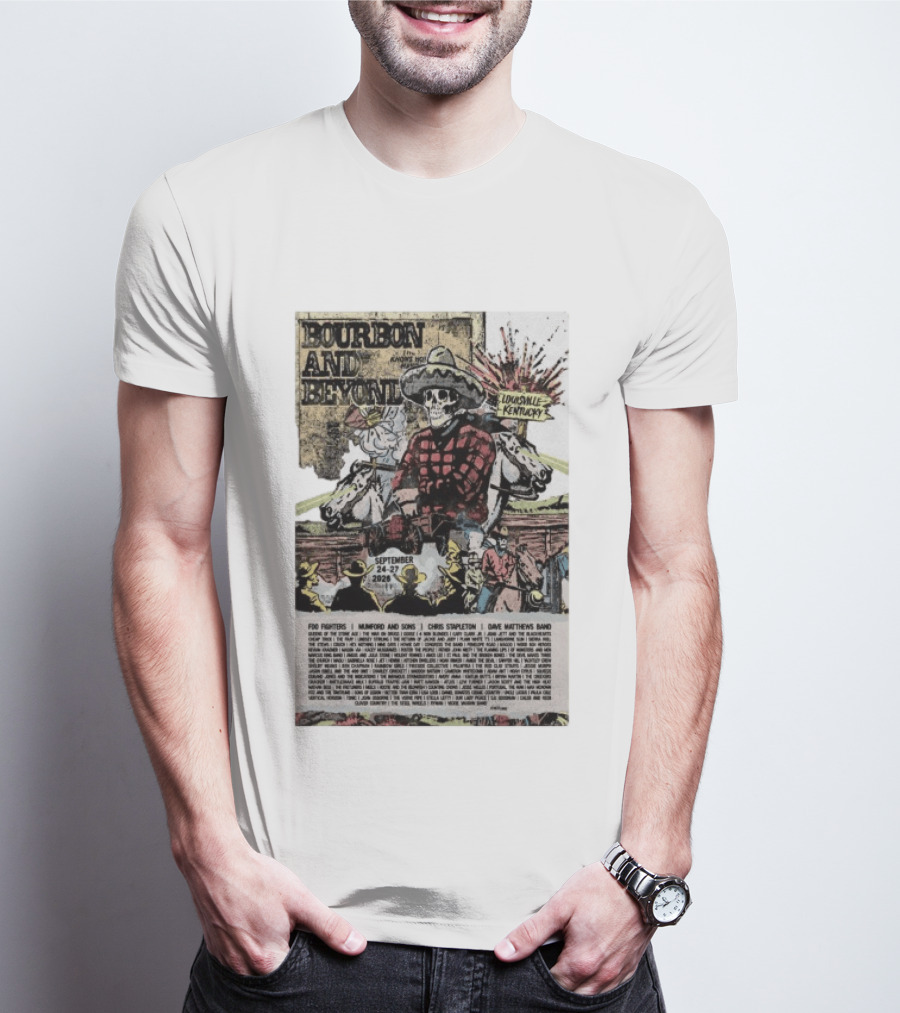 Bourbon And Beyond Festival 2026 Louisville Kentucky September 24 27 Foo Fighters Mumford And Sons Chris Stapleton Dave Matthews Band T-Shirt