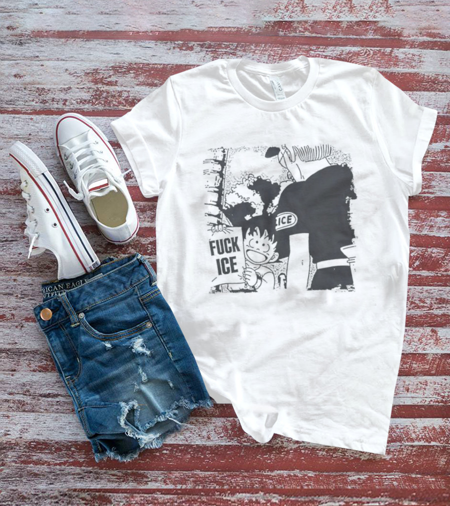 Calvin Inspired Activism Fuck Ice Protest Cartoon Social Justice T-Shirt