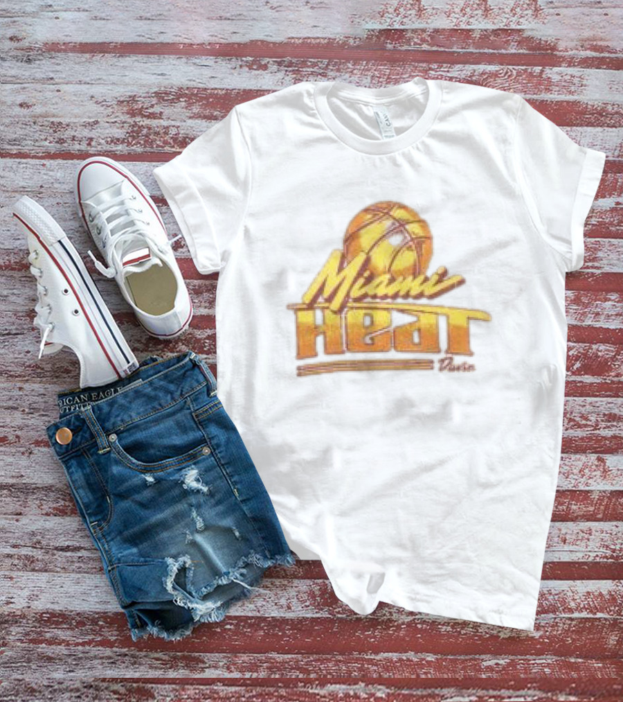 Miami Heat Store Court Culture X Duvin Sundown Vintage Basketball T-Shirt
