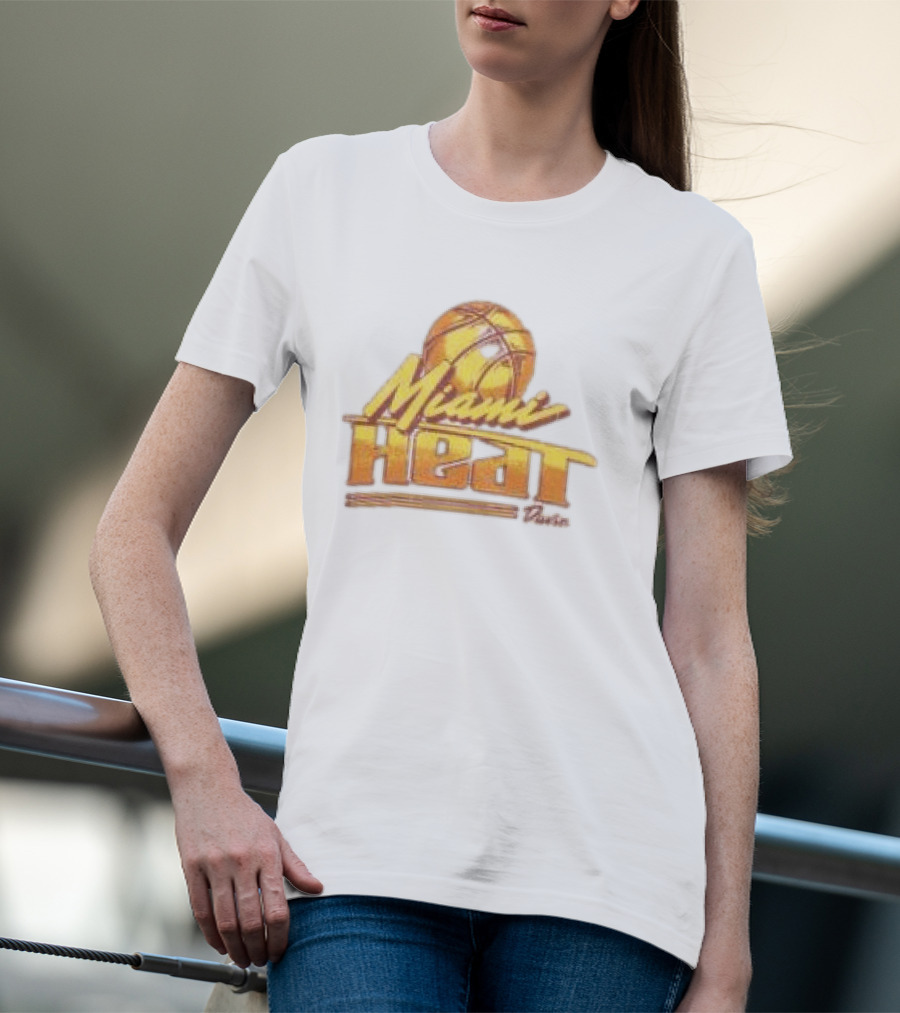 Miami Heat Store Court Culture X Duvin Sundown Vintage Basketball T-Shirt