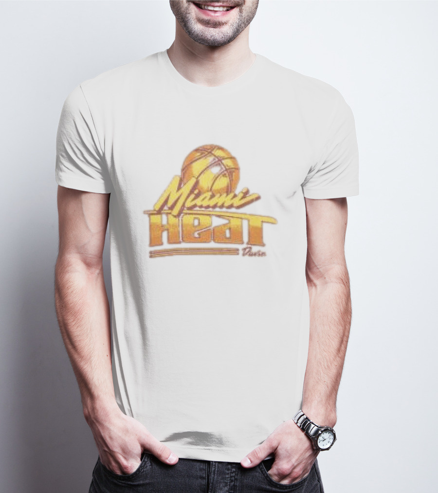 Miami Heat Store Court Culture X Duvin Sundown Vintage Basketball T-Shirt