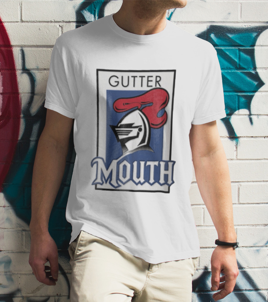 Gutter Mouth Knight Helmet Red Plume T-Shirt