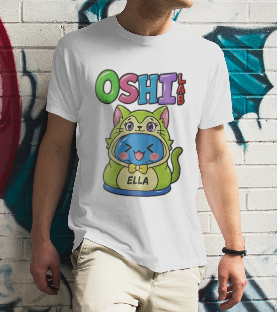 Oshi Lab Cute Cat Ella Kawaii T-Shirt
