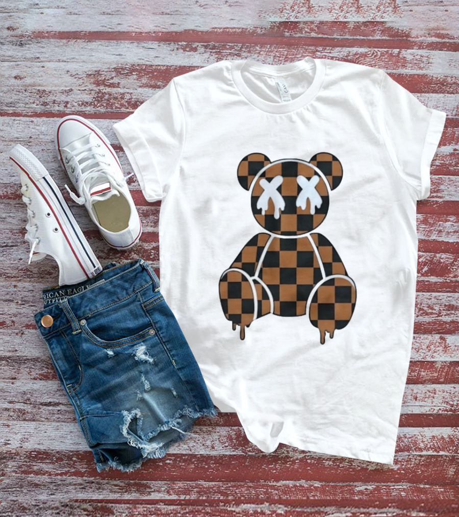 Jamie Foxx Jimmy Kimmel Live Checkered X Eyes Dripping Teddy Bear T-Shirt