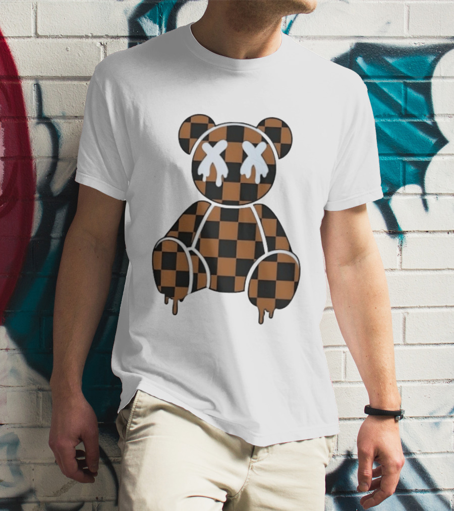 Jamie Foxx Jimmy Kimmel Live Checkered X Eyes Dripping Teddy Bear T-Shirt