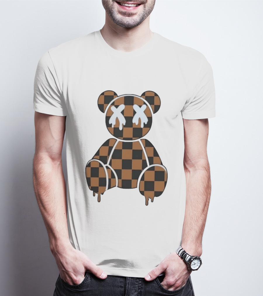 Jamie Foxx Jimmy Kimmel Live Checkered X Eyes Dripping Teddy Bear T-Shirt