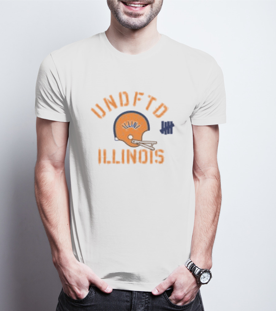 Undefeated Illinois Vintage Football Helmet And Stars T-Shirt