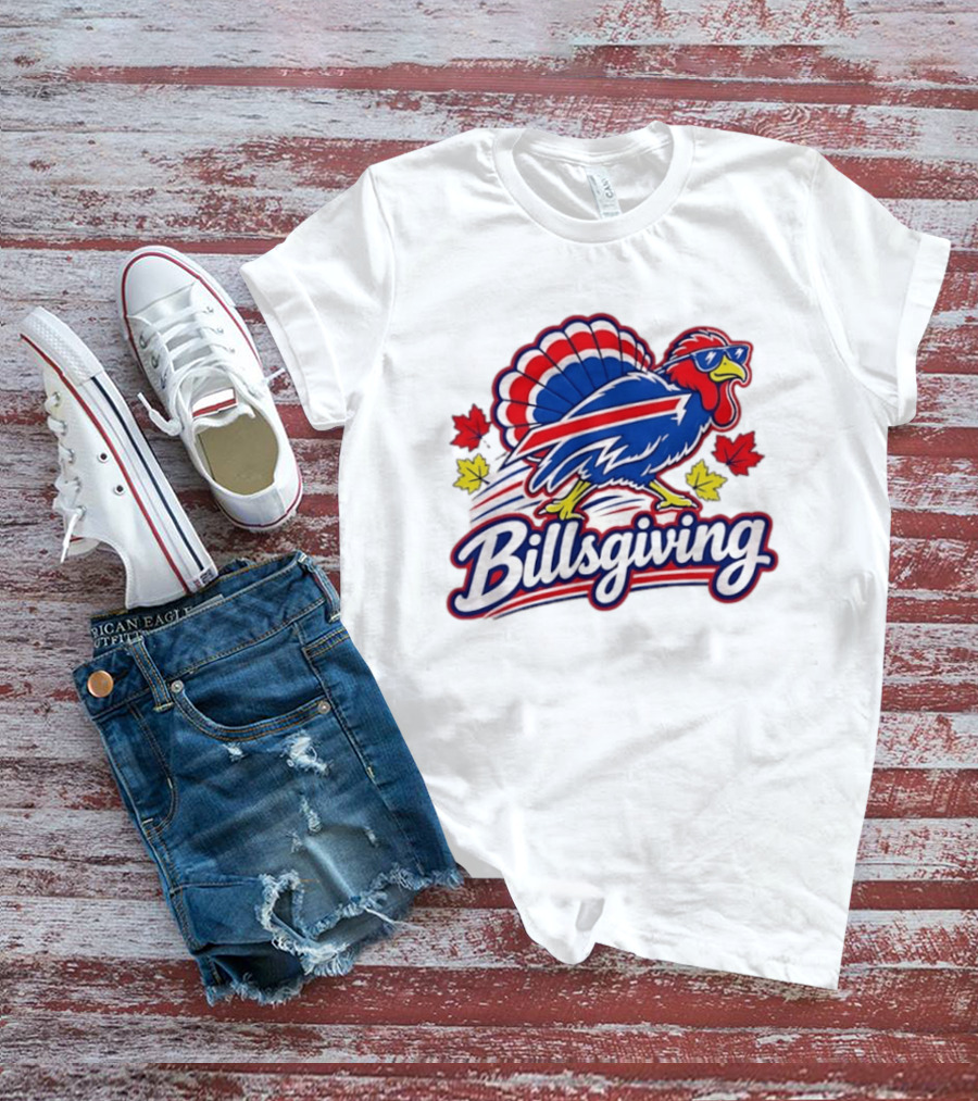 Buffalo Bills Thanksgiving 2026 Turkey Billsgiving Football Celebration T-Shirt