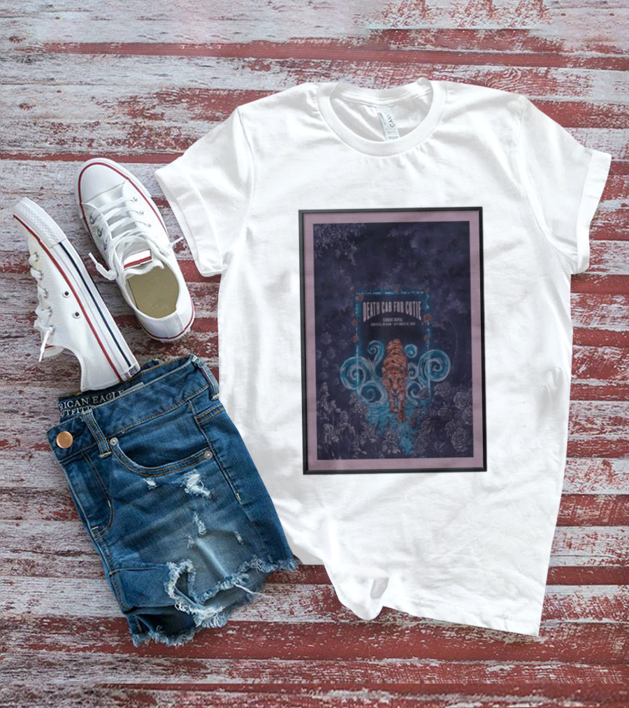 Death Cab For Cutie Cirque Royal Brussels September 30 2026 Tiger And Floral T-Shirt