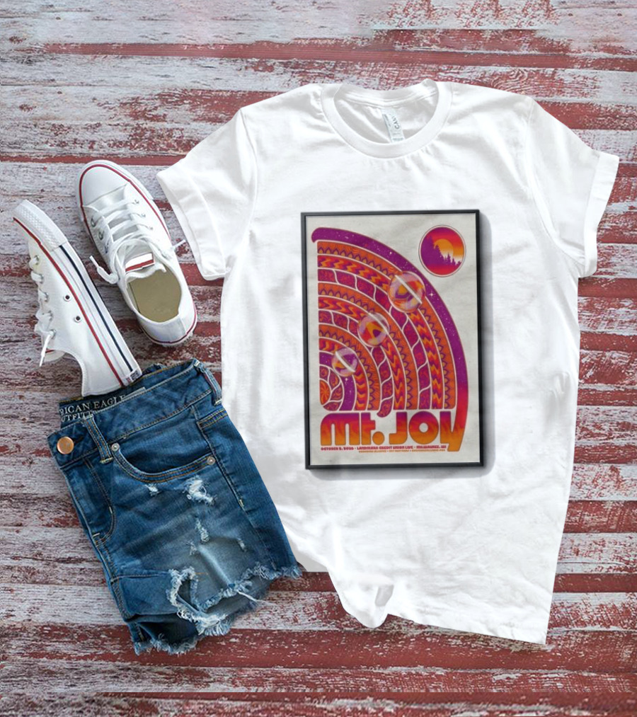 MT. Joy October 2 2026 Landmark Credit Union Live Milwaukee WI Psychedelic Sunset T-Shirt
