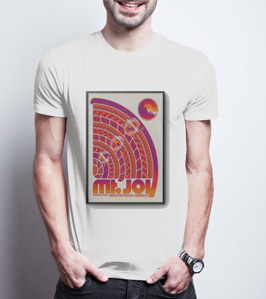 MT. Joy October 2 2026 Landmark Credit Union Live Milwaukee WI Psychedelic Sunset T-Shirt