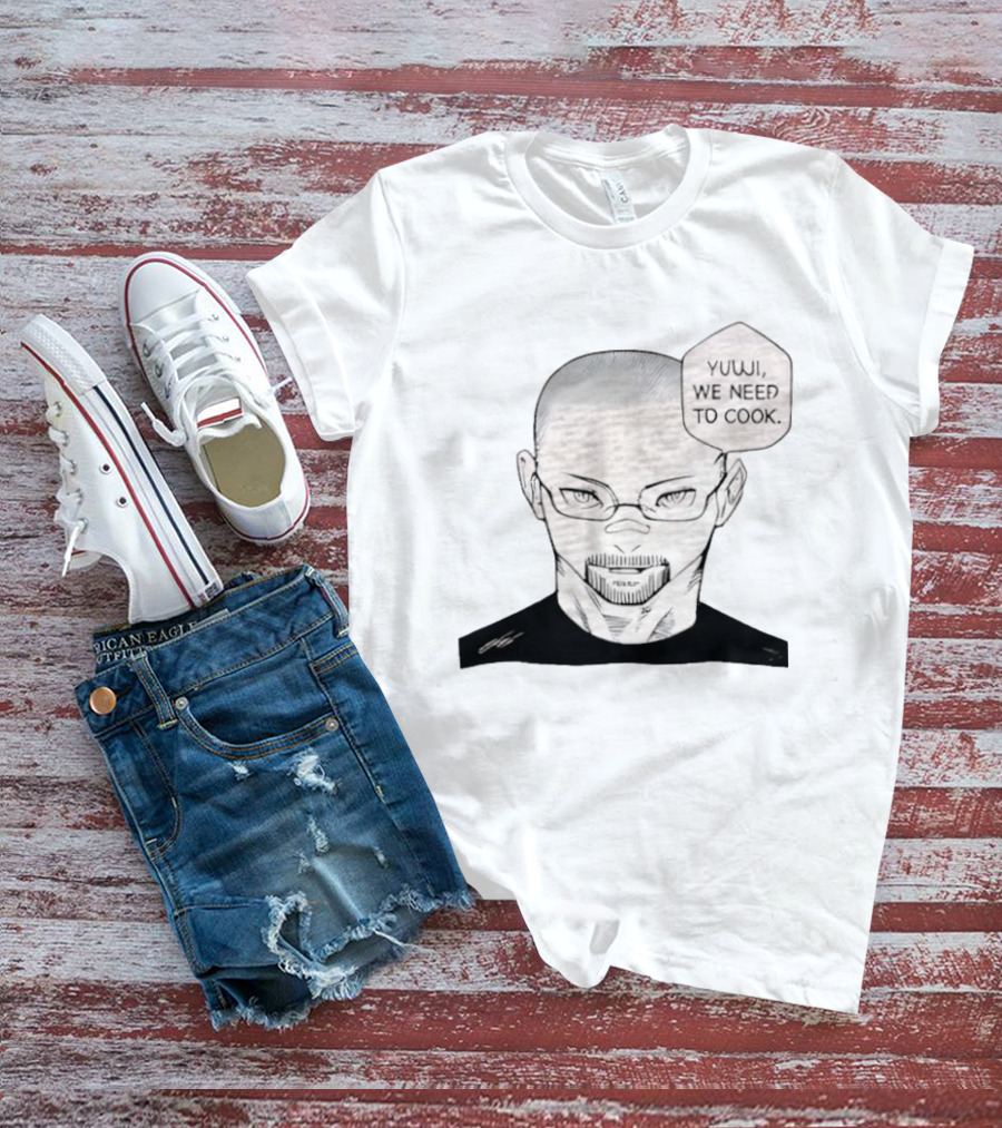 Satoru Gojo Walter White Crossover YUUJI WE NEED TO COOK Anime Manga Fusion T-Shirt