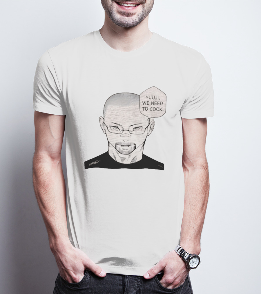 Satoru Gojo Walter White Crossover YUUJI WE NEED TO COOK Anime Manga Fusion T-Shirt