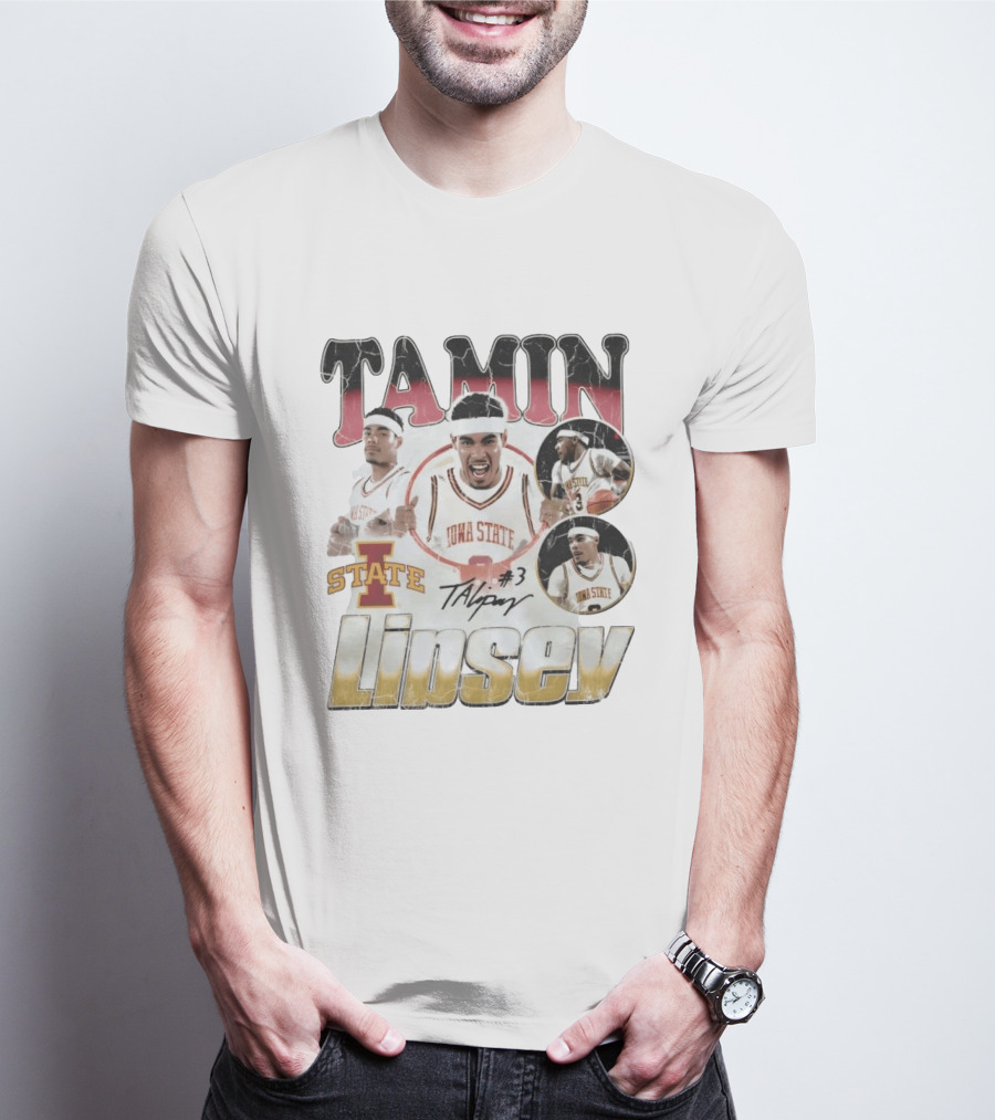 Tamin Lipsey Iowa State Cyclones Basketball No 3 Retro 90s T-Shirt