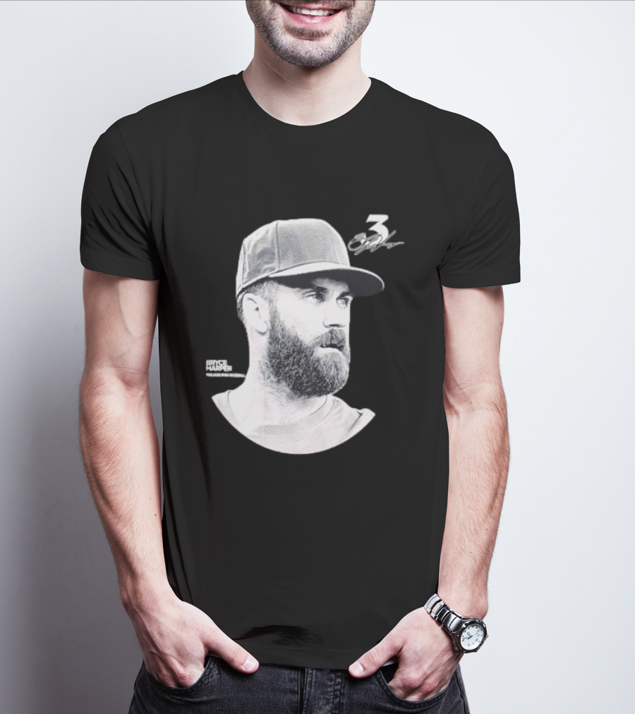Bryce Harper Philadelphia Phillies Lineage Series 3 Signature T-Shirt