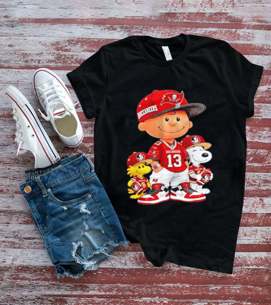 Charlie Brown 13 Snoopy Woodstock Buccaneers Florida State T-Shirt
