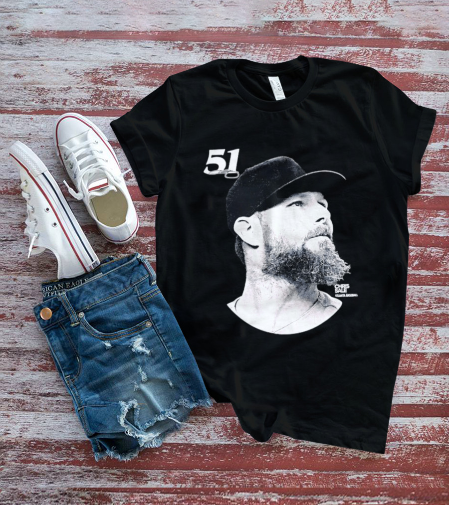 Chris Sale 51 Atlanta Braves Lineage Series T-Shirt