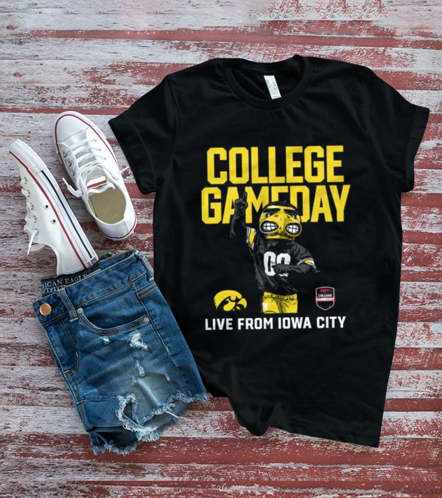 College Gameday Iowa City Iowa Hawkeyes Live Event Crewneck ESPN T-Shirt