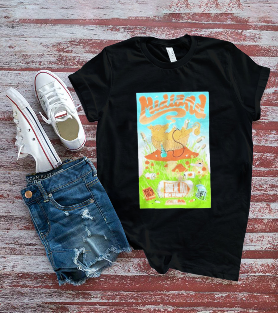 Midland Gruene Hall New Braunfels May 31 June 1 Armadillo On Mushroom T-Shirt