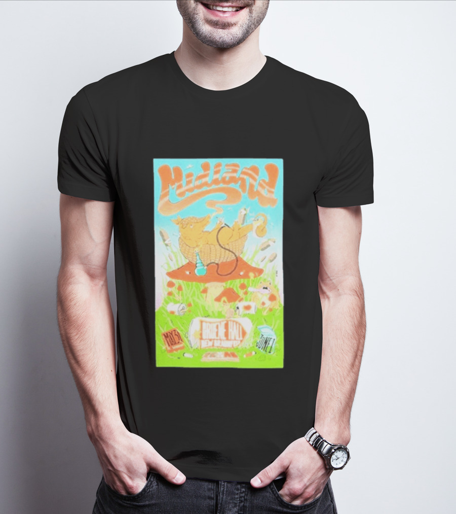 Midland Gruene Hall New Braunfels May 31 June 1 Armadillo On Mushroom T-Shirt