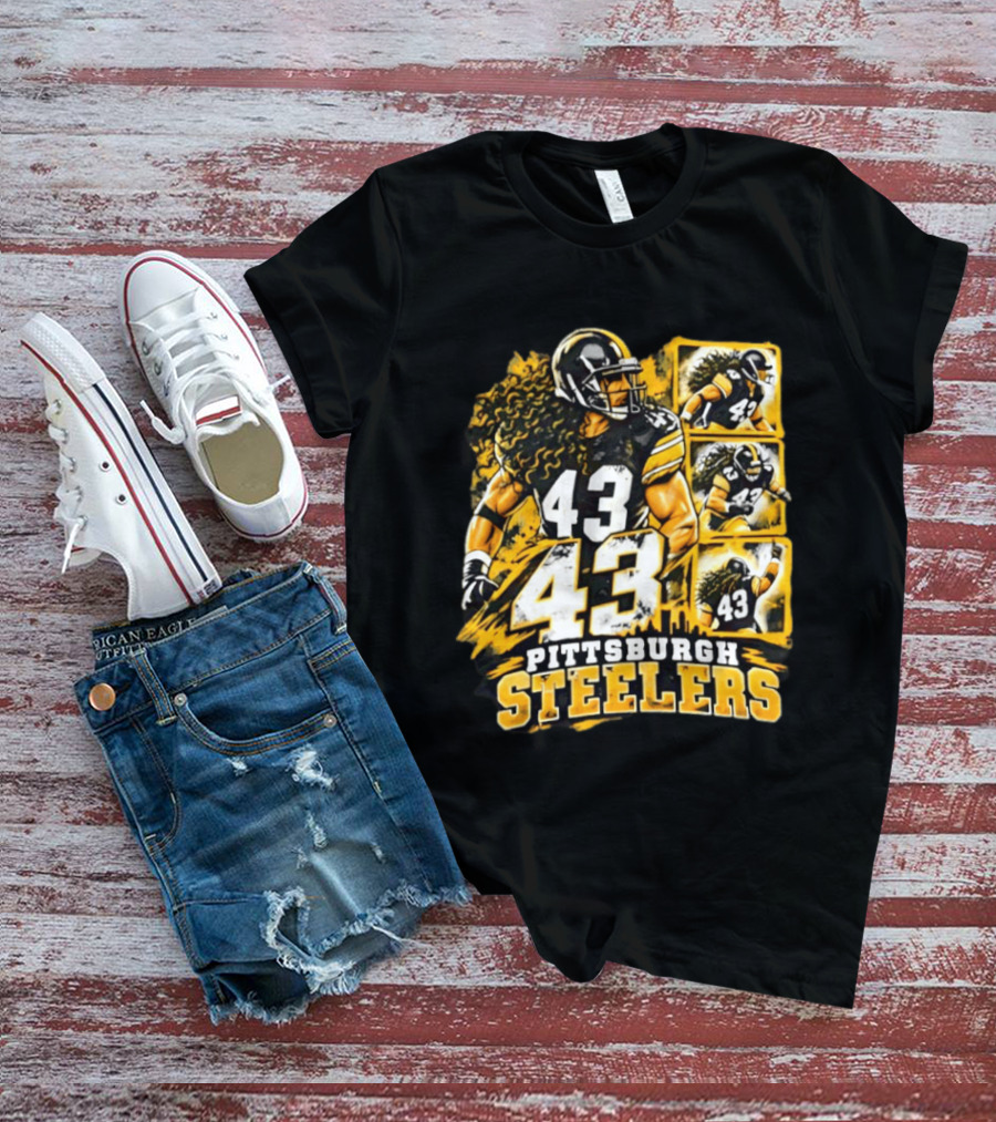 Pittsburgh Steelers 43 Football Player Tribute Sports Team Fan Gear T-Shirt