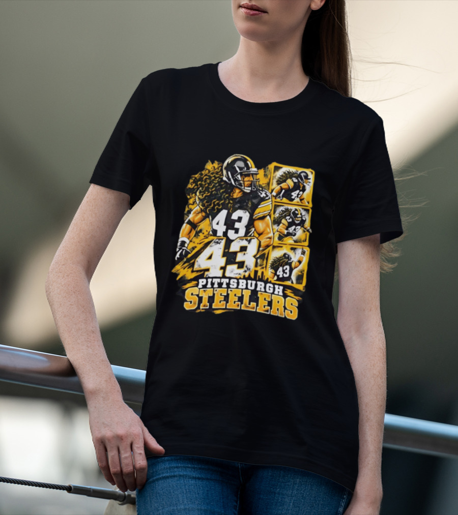 Pittsburgh Steelers 43 Football Player Tribute Sports Team Fan Gear T-Shirt