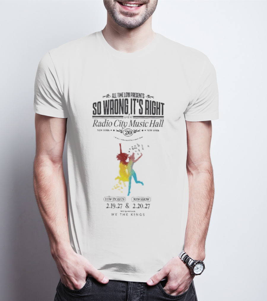 All Time Low Radio City Music Hall So Wrong It's Right New York February 19 20 2026 T-Shirt