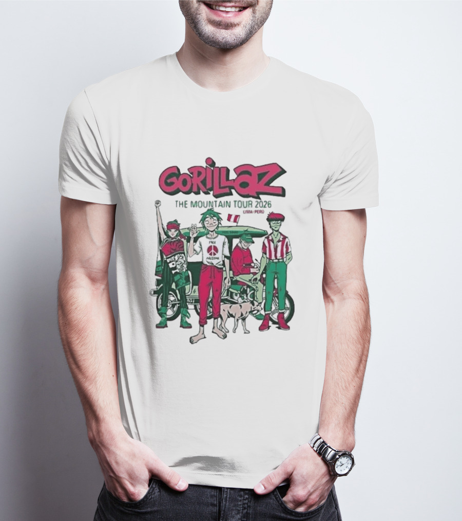 Gorillaz The Mountain Tour Lima Peru 2026 Arena 1 Park November 23 T-Shirt