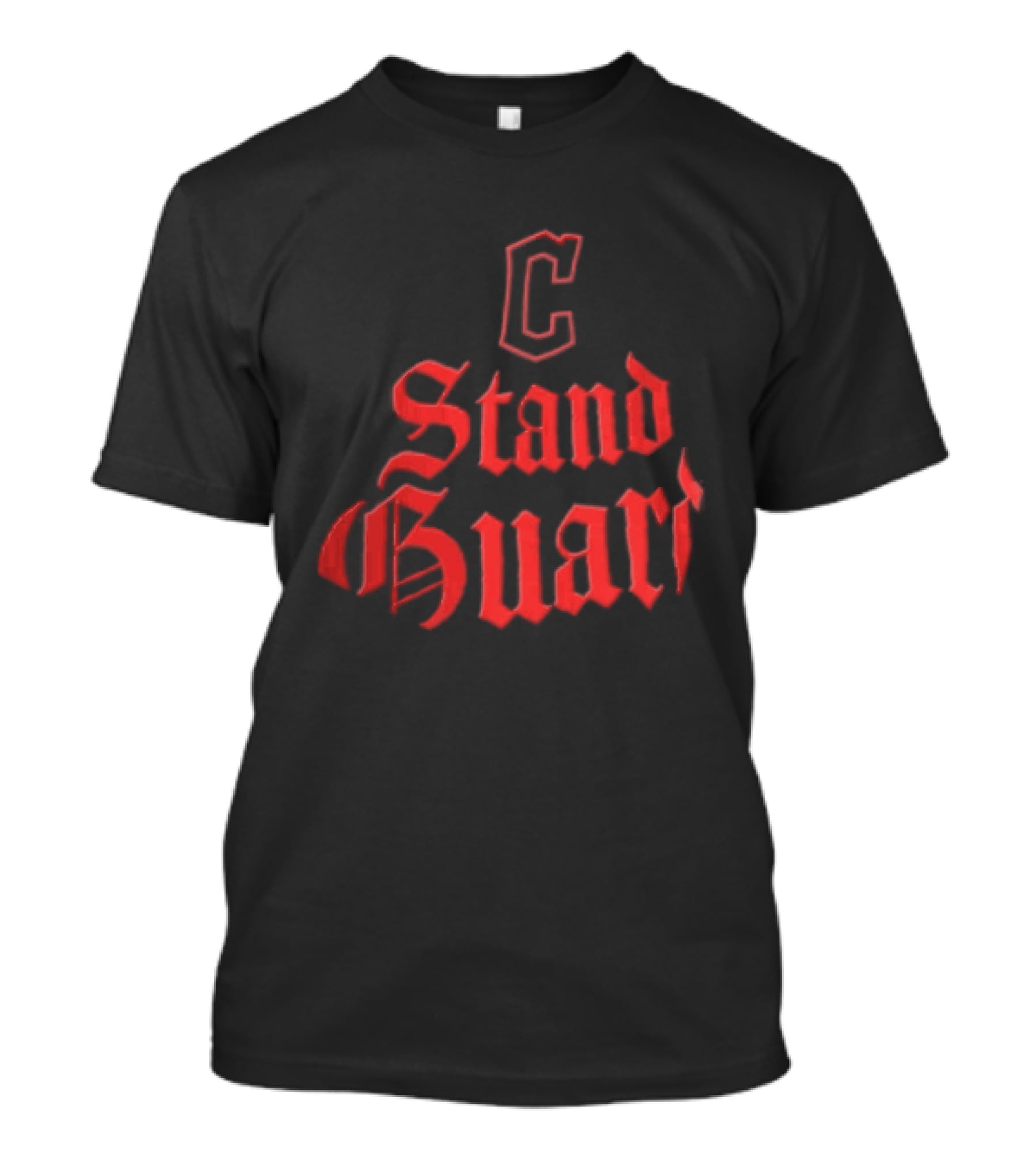 Cleveland Guardians Stand Guard Red Gothic T-Shirt