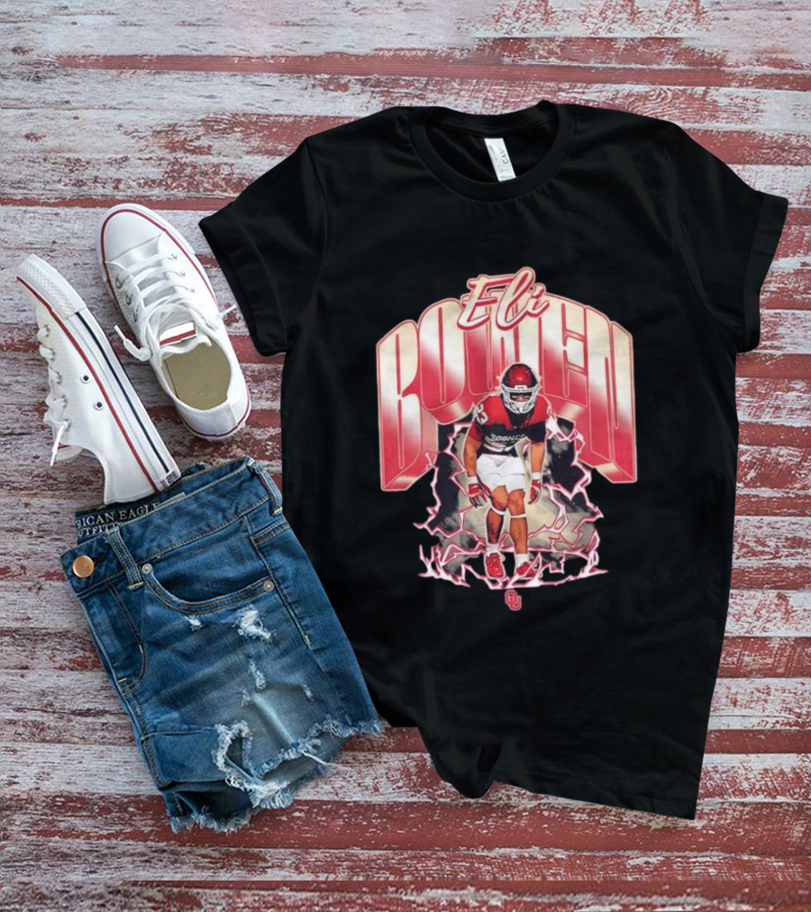 Eli Bowen Oklahoma Sooners Lightning Football Collage T-Shirt