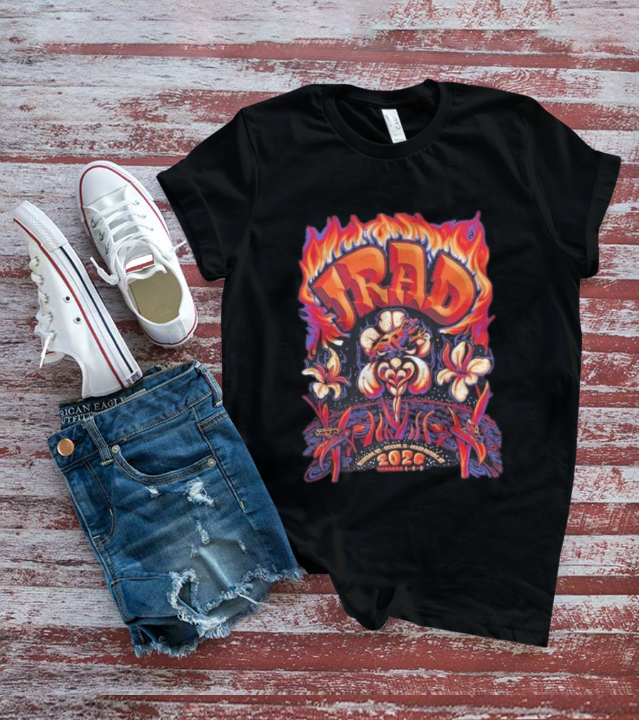 JRAD 2026 Tour With Floral Frog Flames For October In Chicago And Grand Rapids T-Shirt