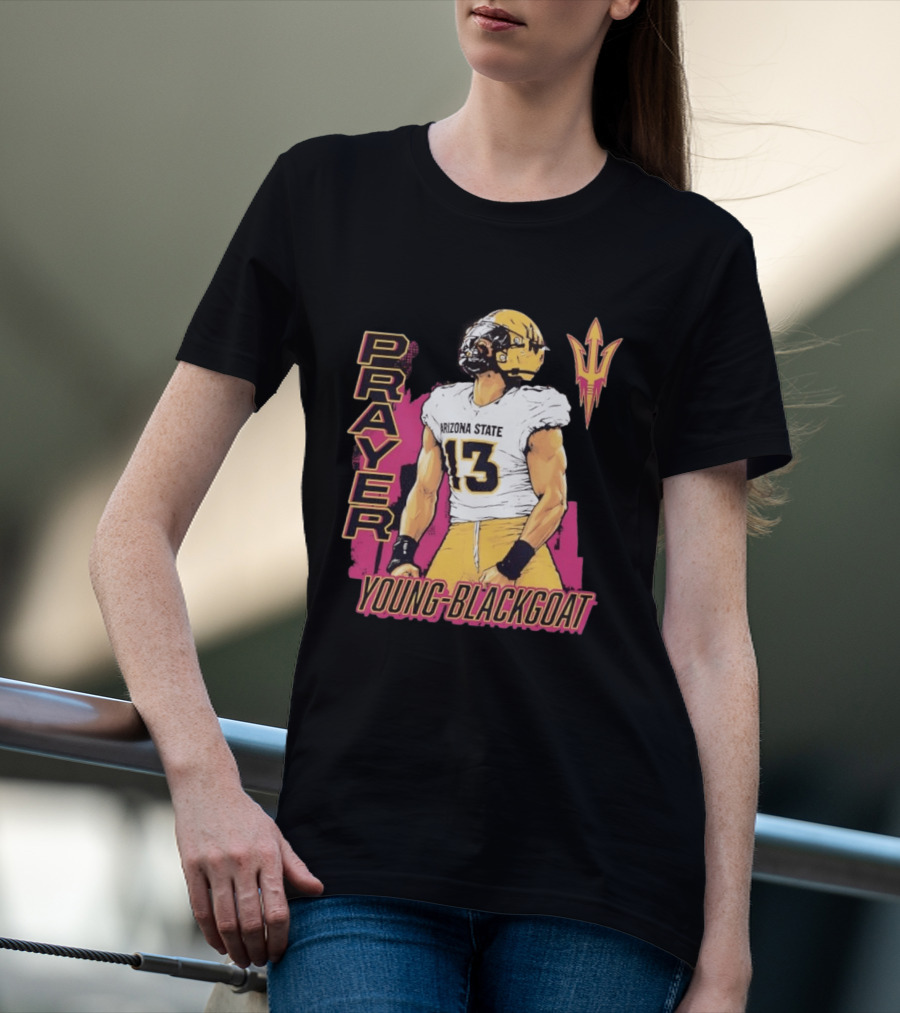 Prayer Young Blackgoat 13 Arizona State Sun Devils Football T-Shirt
