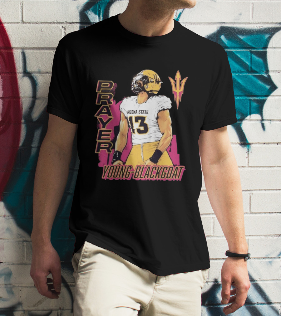 Prayer Young Blackgoat 13 Arizona State Sun Devils Football T-Shirt