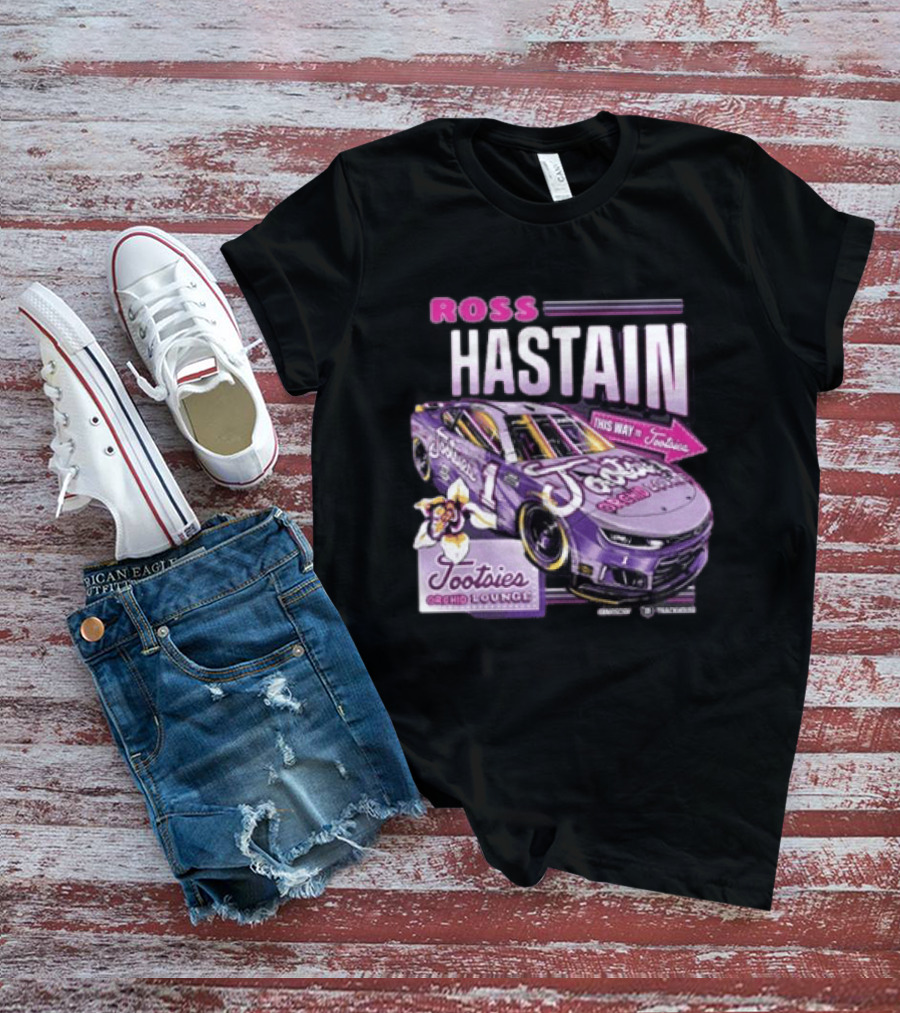 Ross Chastain Tootsies Orchid Lounge Trackhouse Racing Car #1 Racing Team T-Shirt