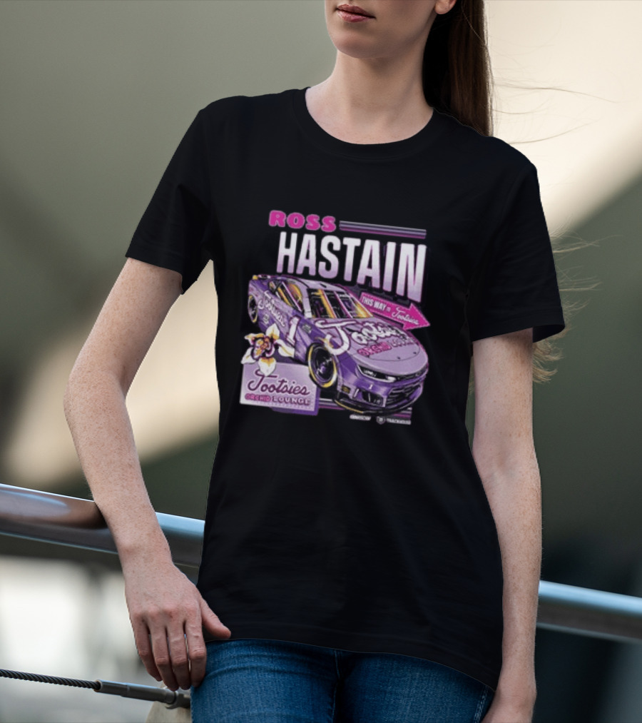 Ross Chastain Tootsies Orchid Lounge Trackhouse Racing Car #1 Racing Team T-Shirt