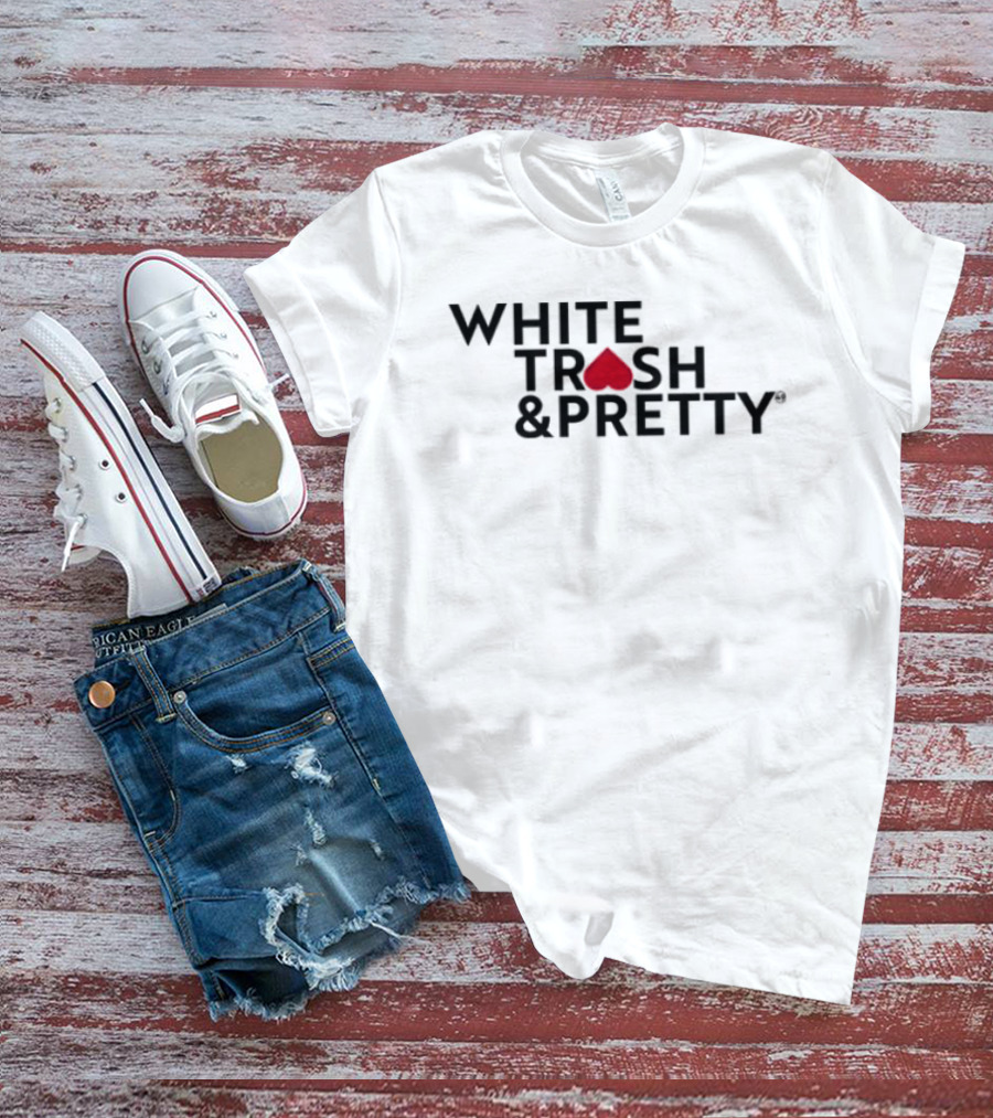 49 Winchester White Trash & Pretty Playing Card Heart T-Shirt