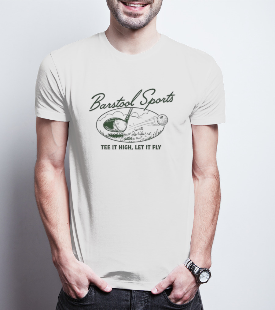 Barstool Sports It High Let It Fly Rocket Football Sky T-Shirt