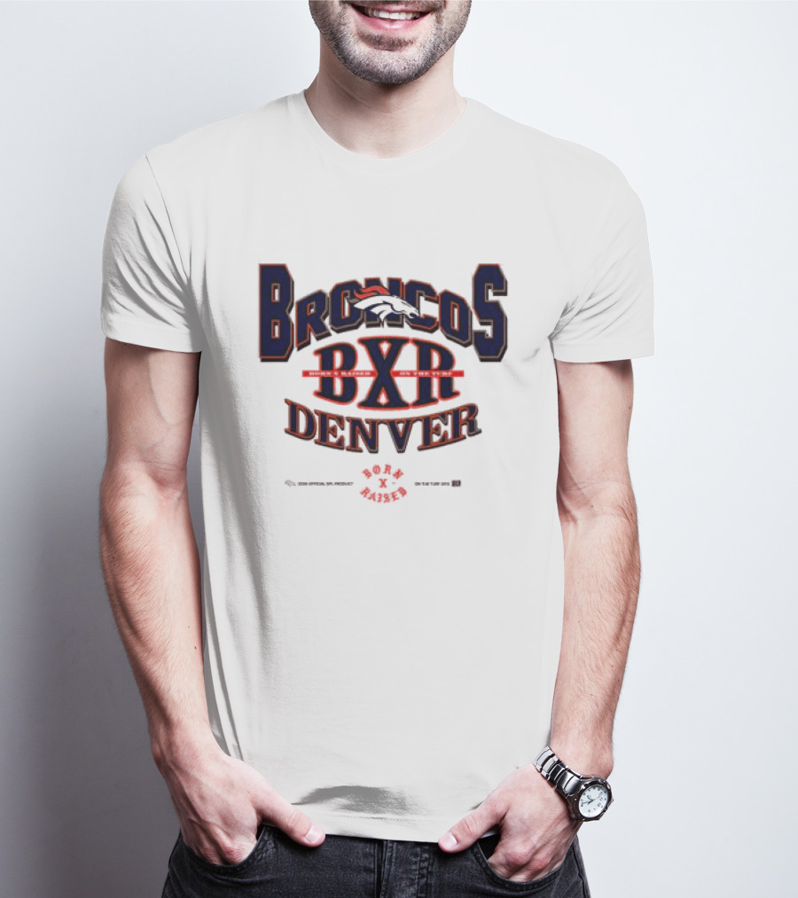 Born X Raised Broncos BXR Denver Collab White T-Shirt