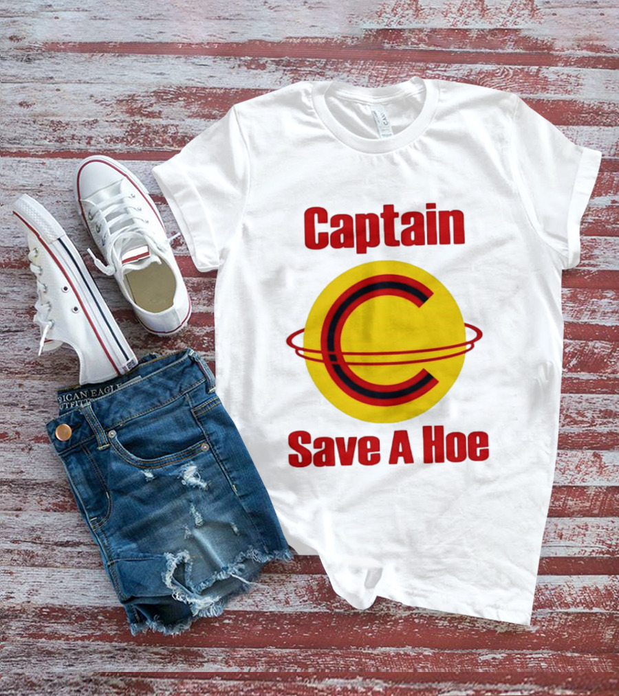 Captain Save A Hoe Humor Yellow C T-Shirt