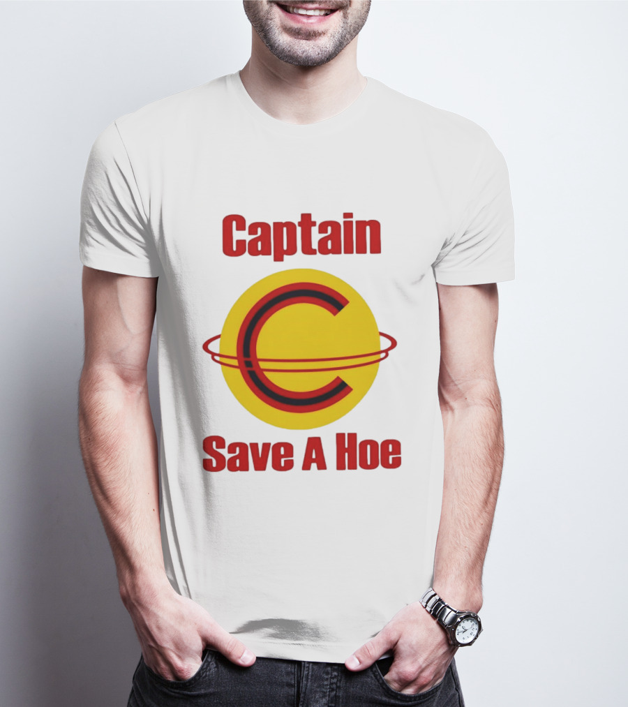 Captain Save A Hoe Humor Yellow C T-Shirt