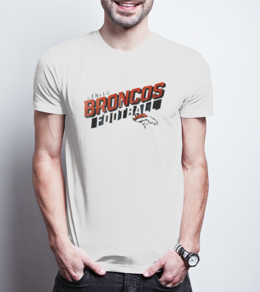 Denver Broncos Team Name NFL Football Broncos T-Shirt