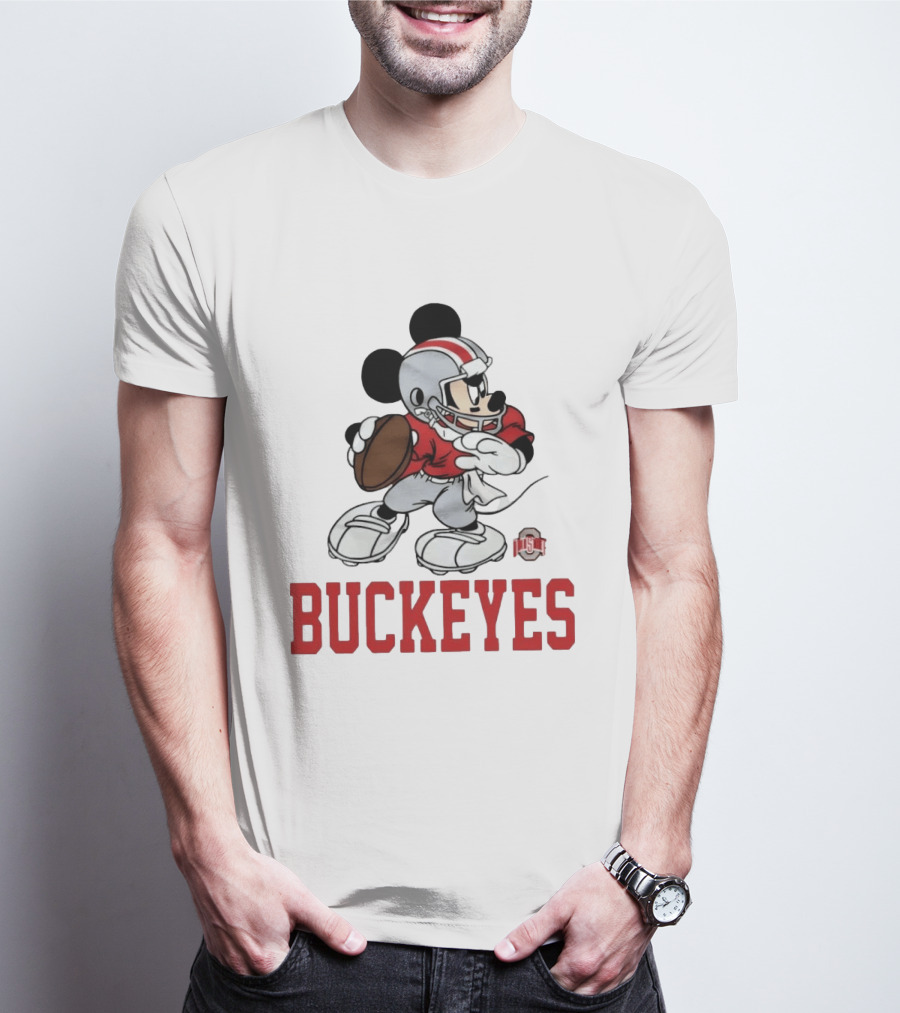 Mickey Mouse Ohio State Buckeyes Football Quarterback T-Shirt