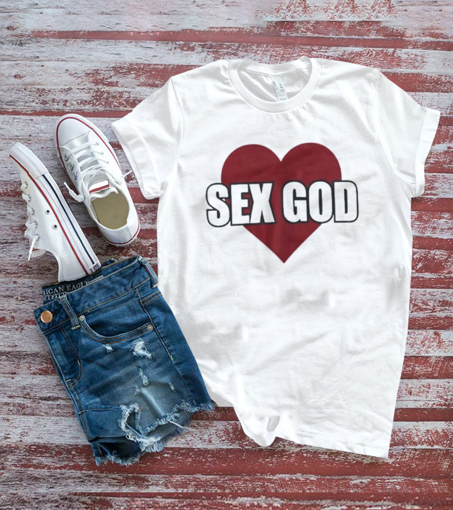 Sex God Heart Red T-Shirt