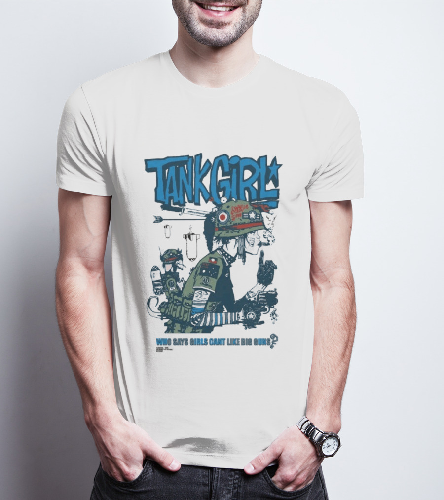 Tank Girl Charlie Don't Surf Who Says Girls Can't Like Big Guns T-Shirt