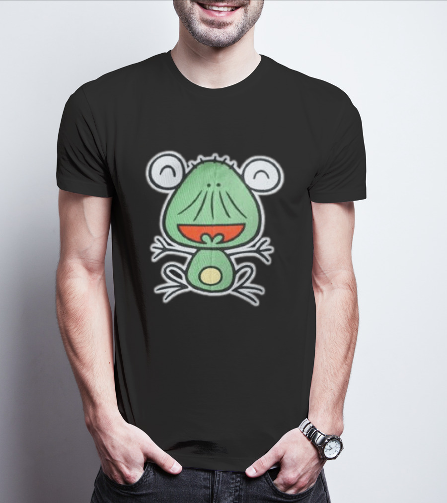 Brooklyn Museum Store Beshi Caps Cartoon Green Frog T-Shirt