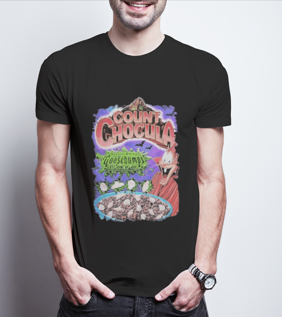 Count Chocula Special Edition Goosebumps Cereal Box T-Shirt