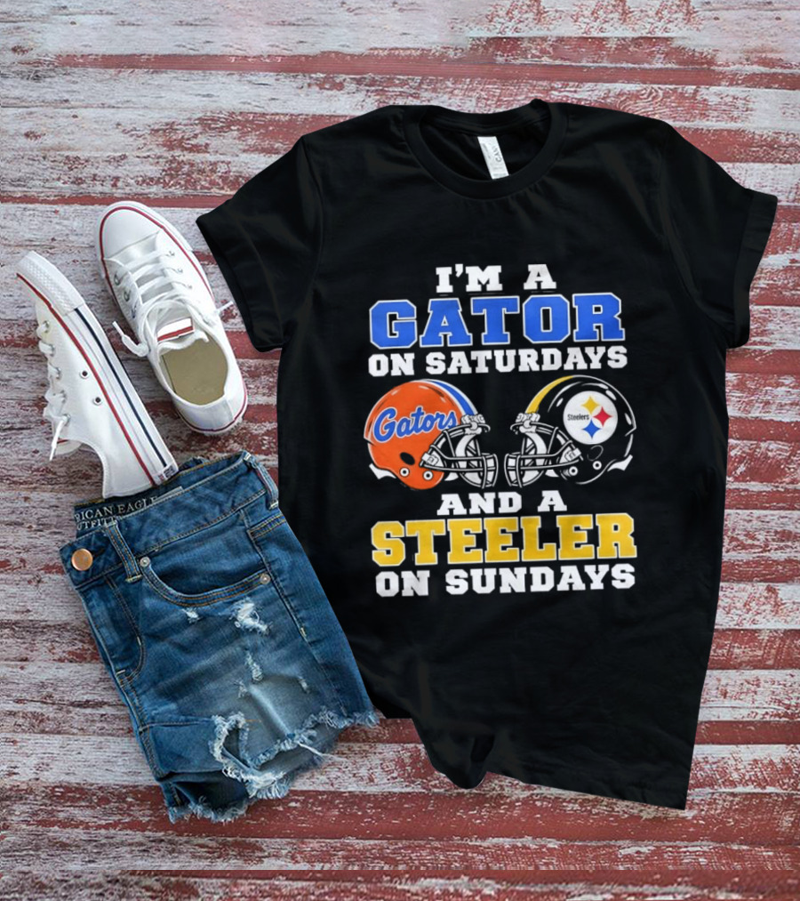 Gator On Saturdays Steeler On Sundays Football Fan Pride T-Shirt