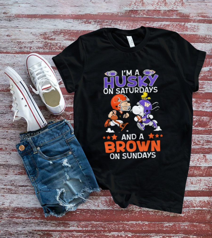 I'm A Husky On Saturdays Snoopy Charlie Brown On Sundays T-Shirt
