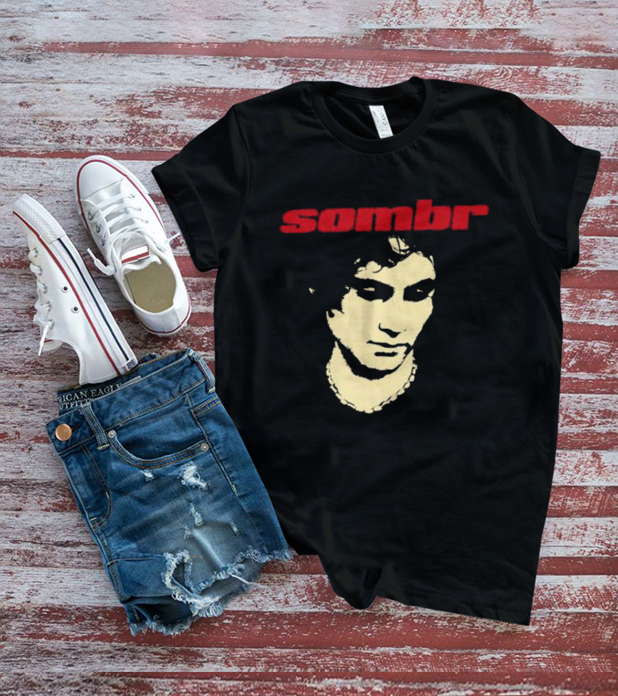Sombr Looking Down Photo Black Tour Store T-Shirt