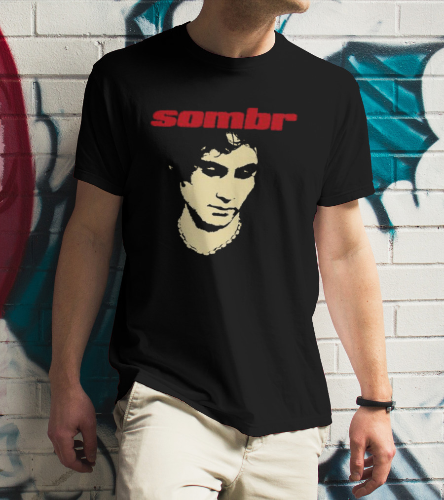 Sombr Looking Down Photo Black Tour Store T-Shirt